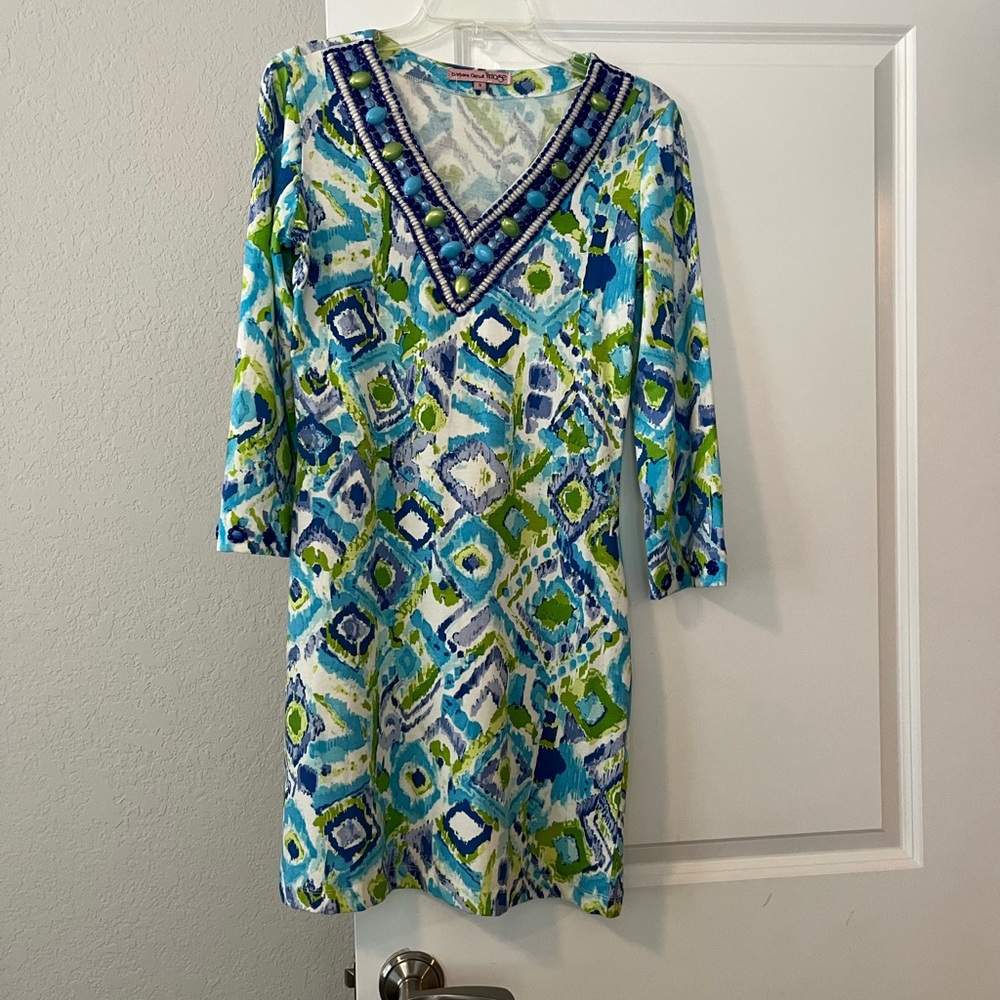 Colorful Geometric Patterned Dress